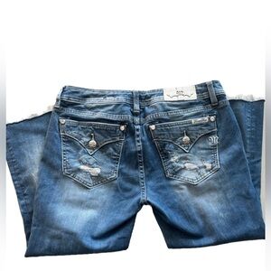 Miss Me Signature Boot Cut Cut-off Capris Size 31!